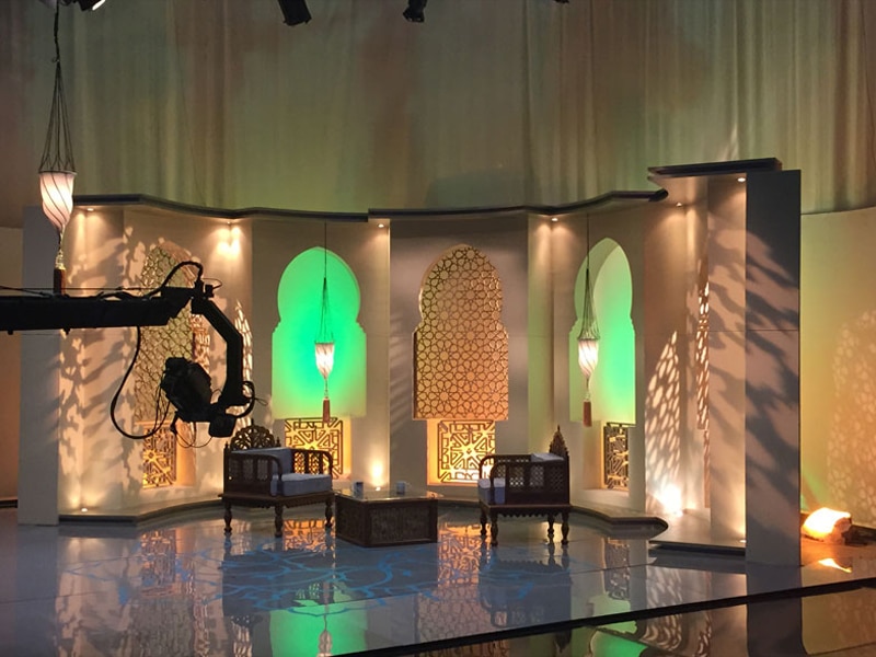 spotlight stage lighting | surveillance cameras | Abu Dhabi Media TV | Oasis Enterprises