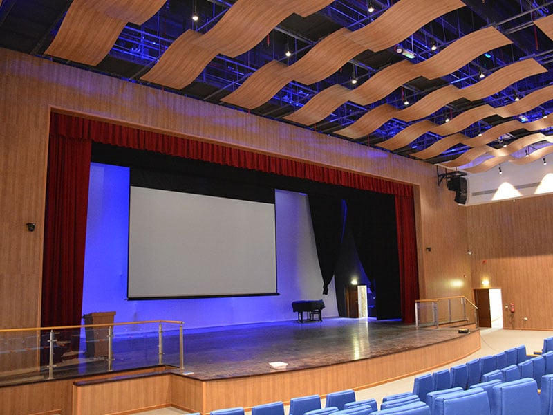 theater stage spotlight | Raha International School | Oasis Enterprises